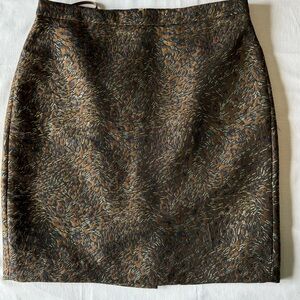 Pure‎ Collection Brown Patterned Pencil Skirt